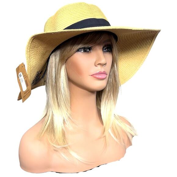 Large Brim Beach Sun Hat "On Cloud Wine" - Picture 11 of 11